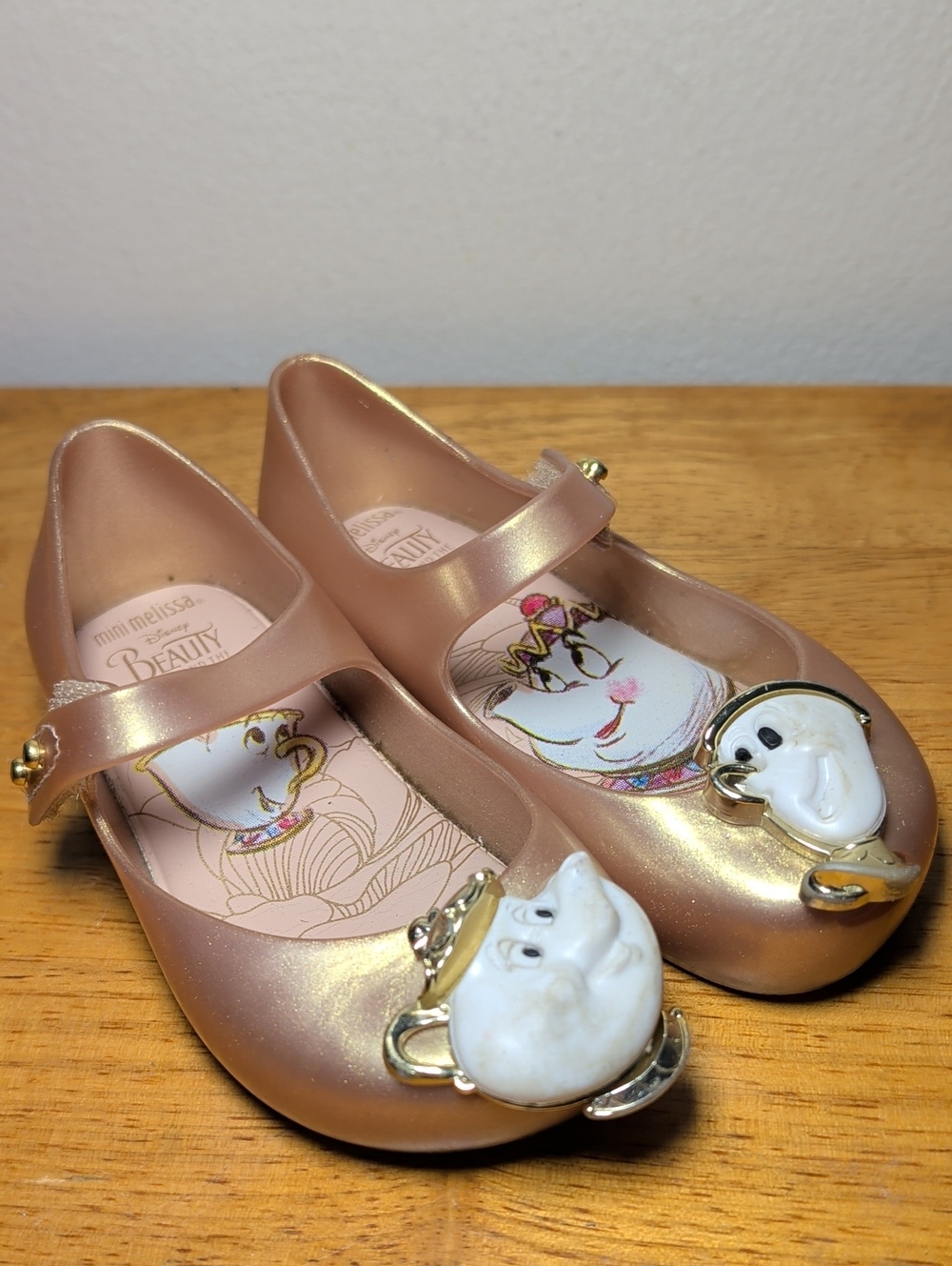 Mini Melissa Ultragirl Beauty and the Beast Mary Jane Shoes Toddler Girl Size 7